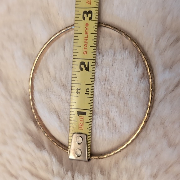 Two Silver Toned Textured Pattern Bangles - Picture 7 of 10